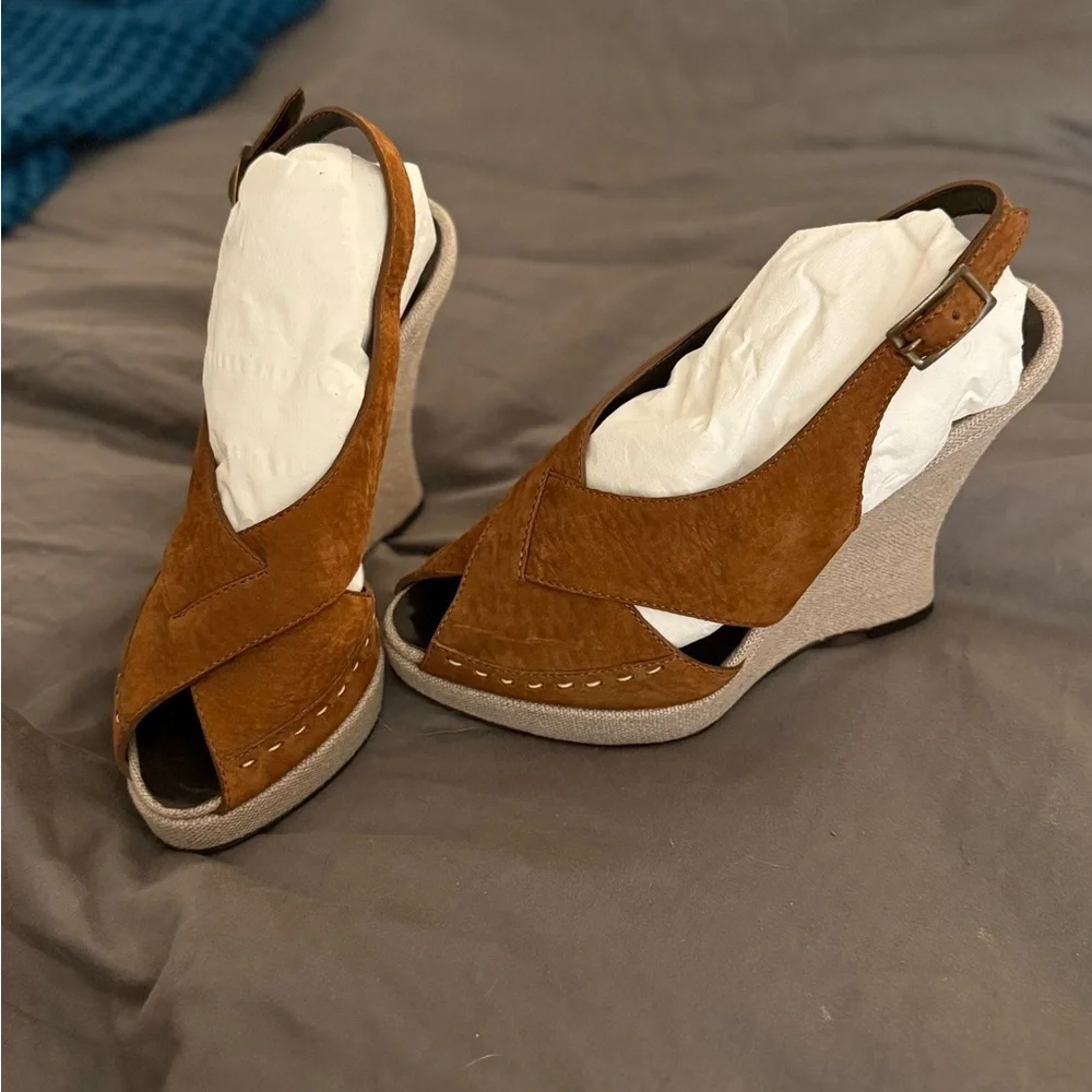 Philosophy di Alberta Ferretti Brown Wedge Sandals